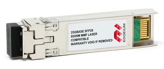 Edgeium SFP transceiver module for 100mb and 1Gbps Ethernet via fiber.   SFPs allow SMF or MMF connections via an LC connector, or standard copper cabling via an RJ-45 connector.