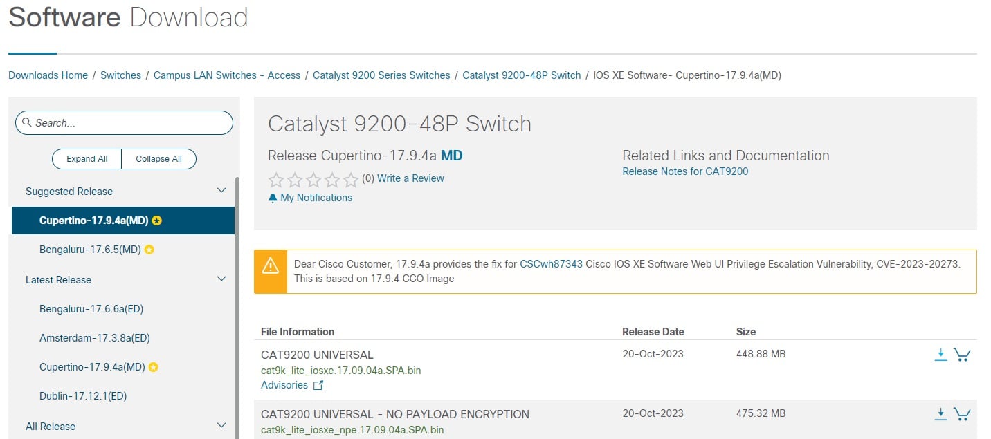 Cisco IOS Updates Without SMARTnet